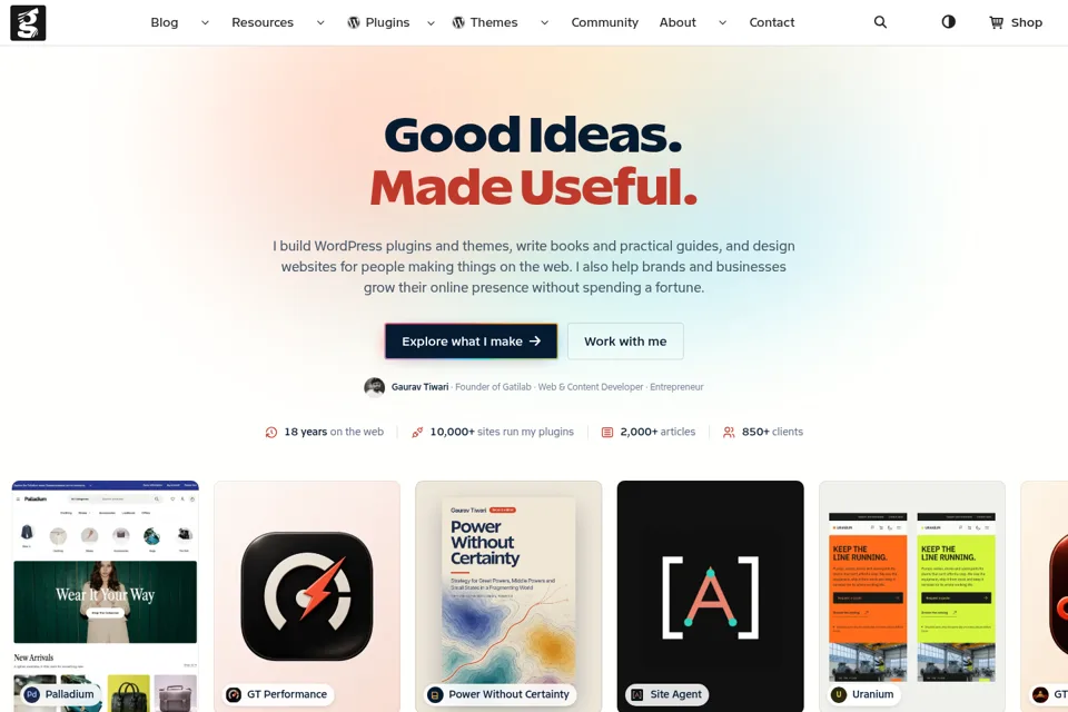 Landing page preview