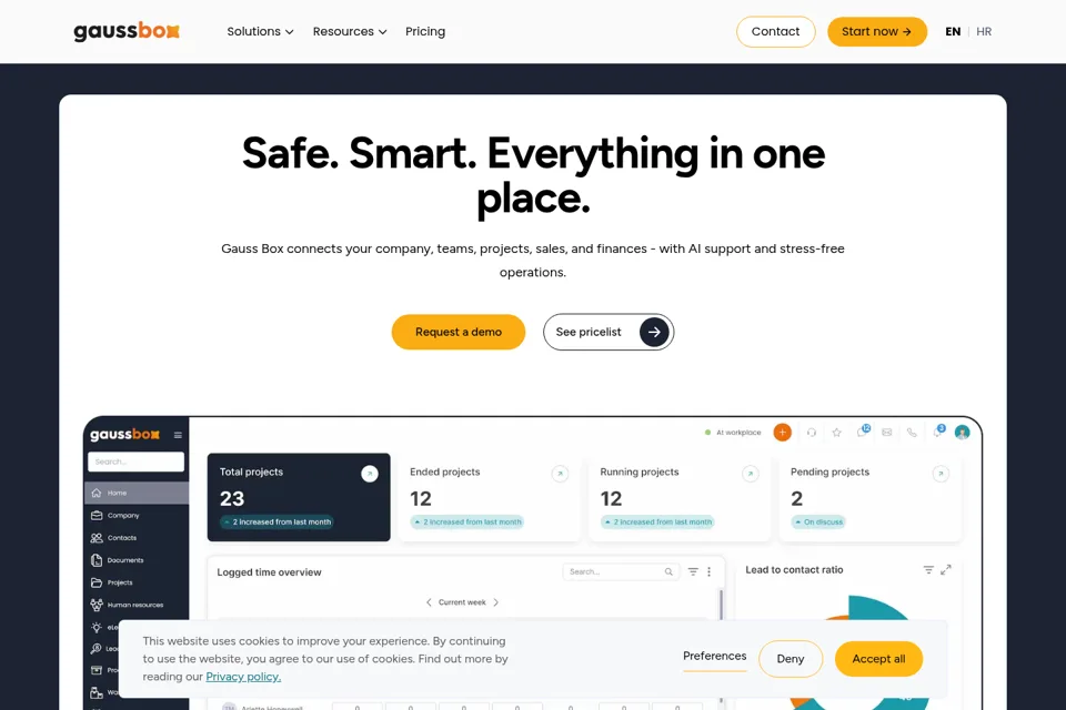 Aperçu de la landing page