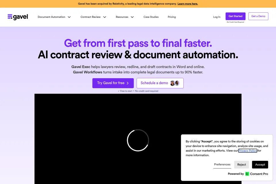 Aperçu de la landing page