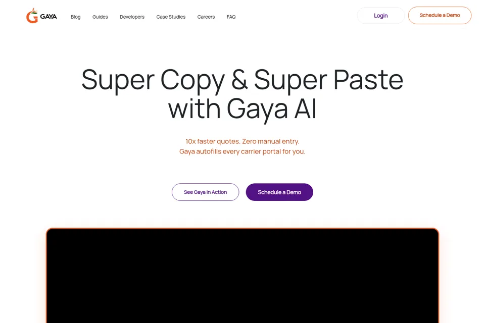 Aperçu de la landing page