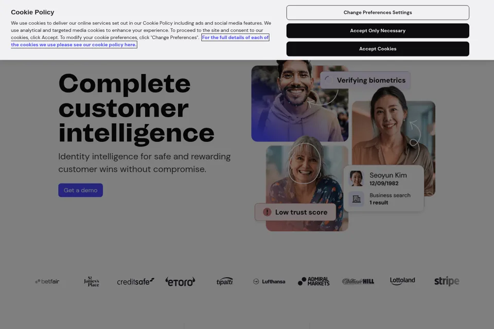 Aperçu de la landing page