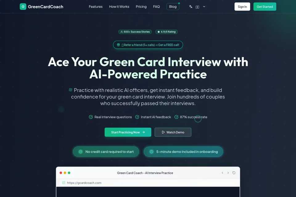 Landing page preview