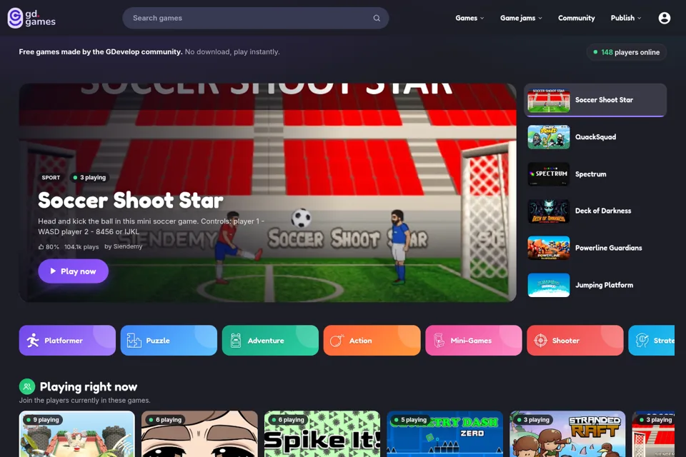 Aperçu de la landing page