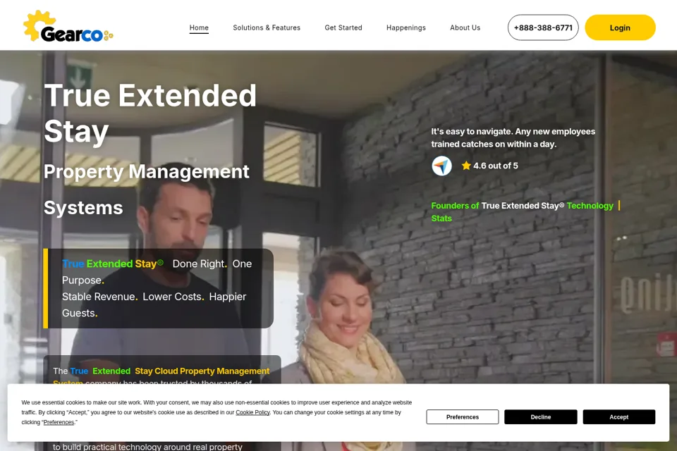 Aperçu de la landing page