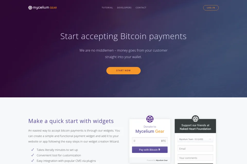 Aperçu de la landing page