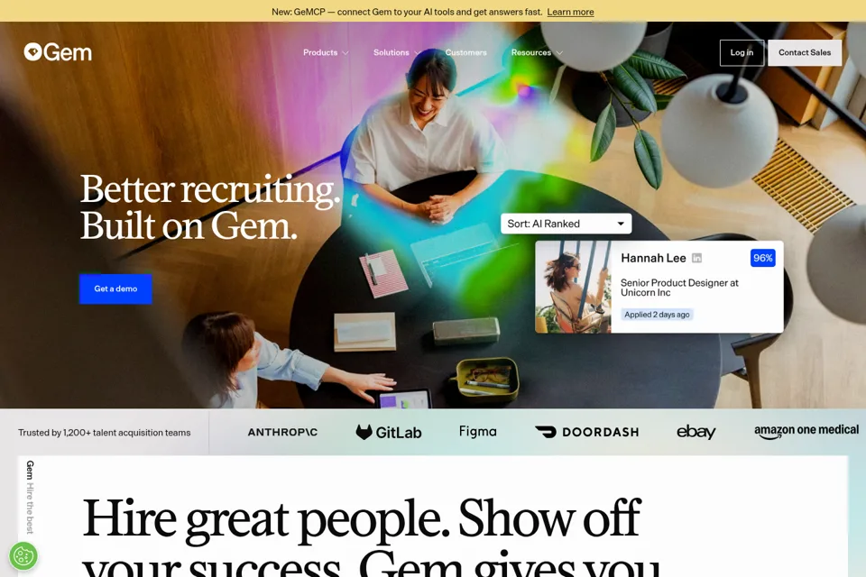 Aperçu de la landing page