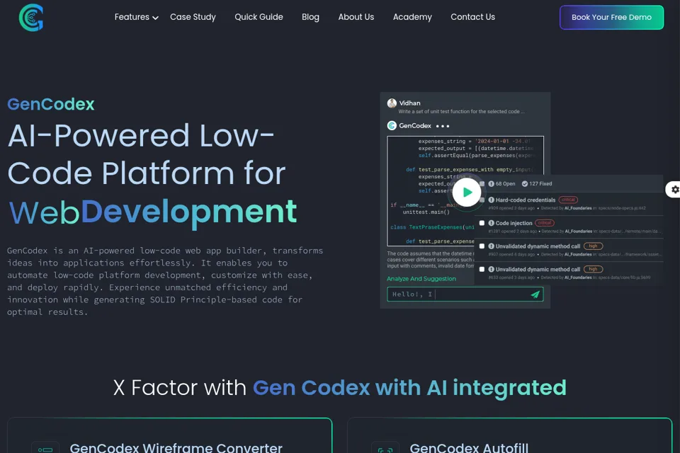 Landing page preview