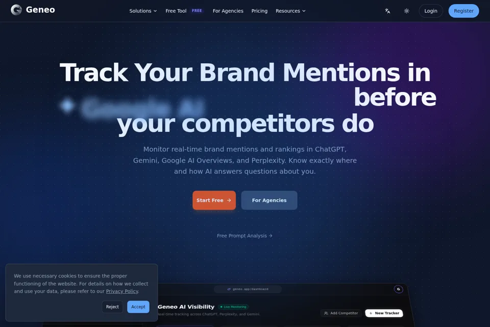 Landing page preview