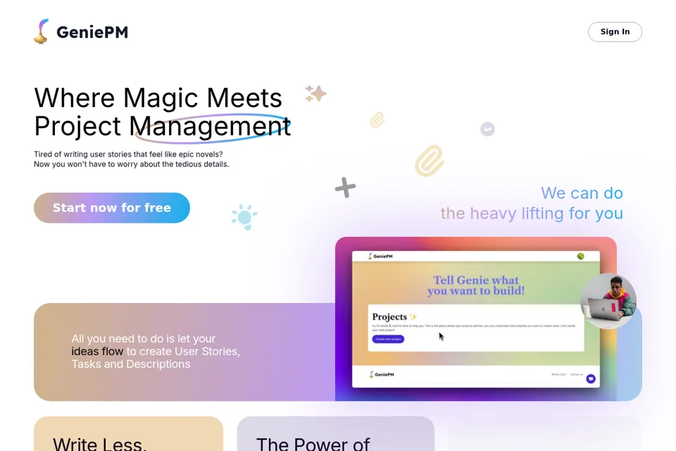 Landing page preview