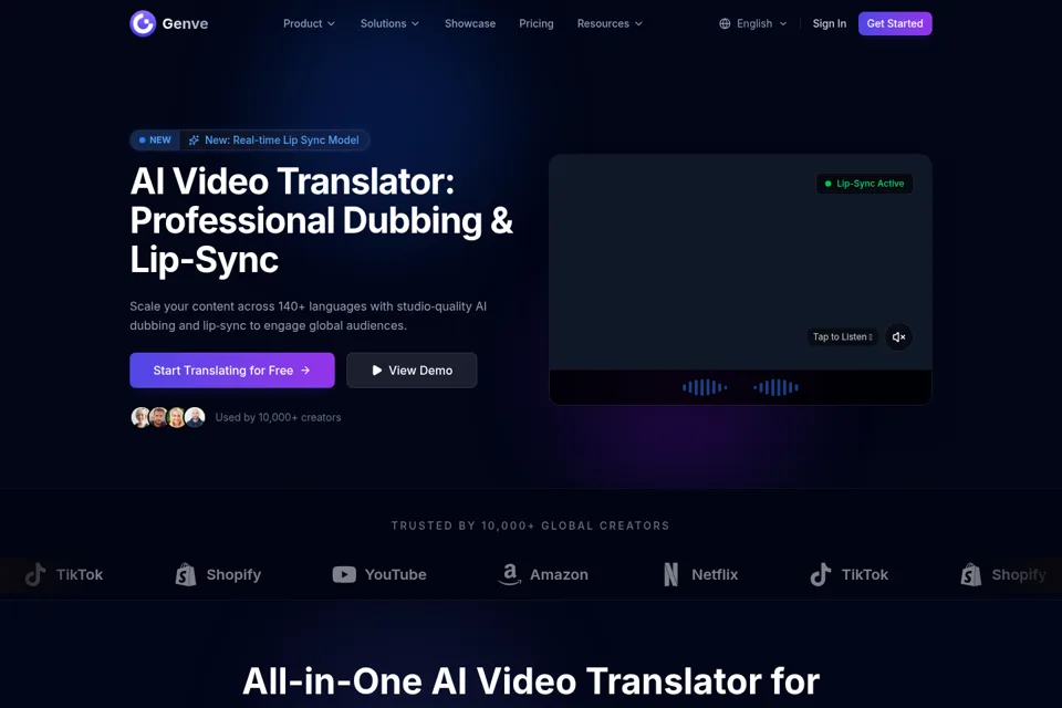 Aperçu de la landing page