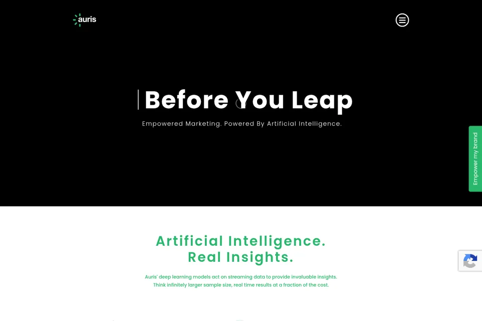 Aperçu de la landing page