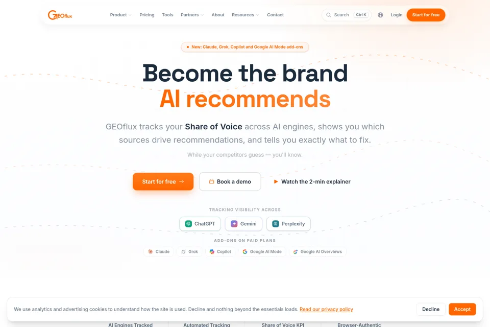 Landing page preview
