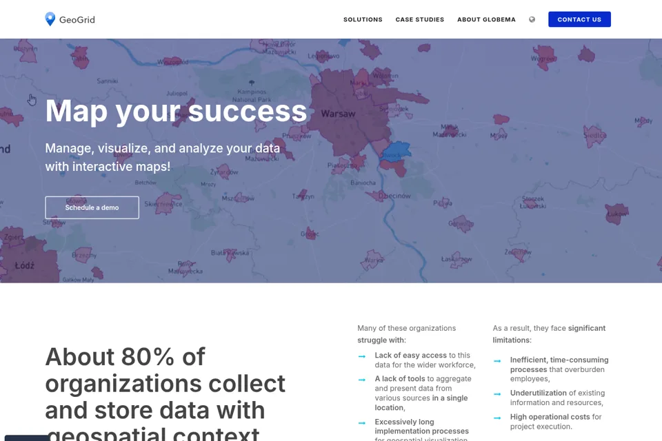 Aperçu de la landing page