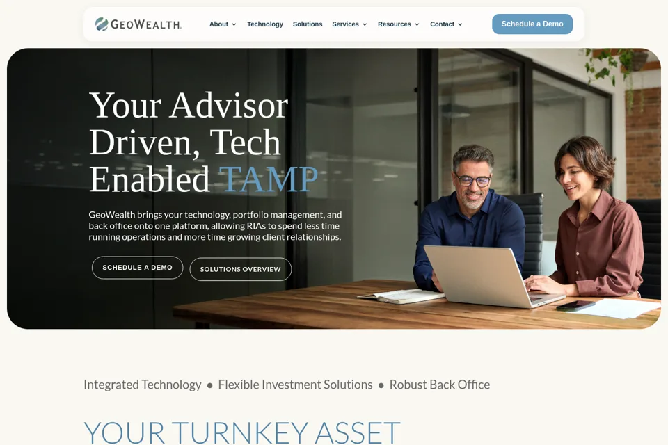 Aperçu de la landing page