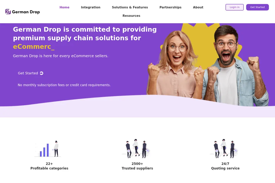 Aperçu de la landing page
