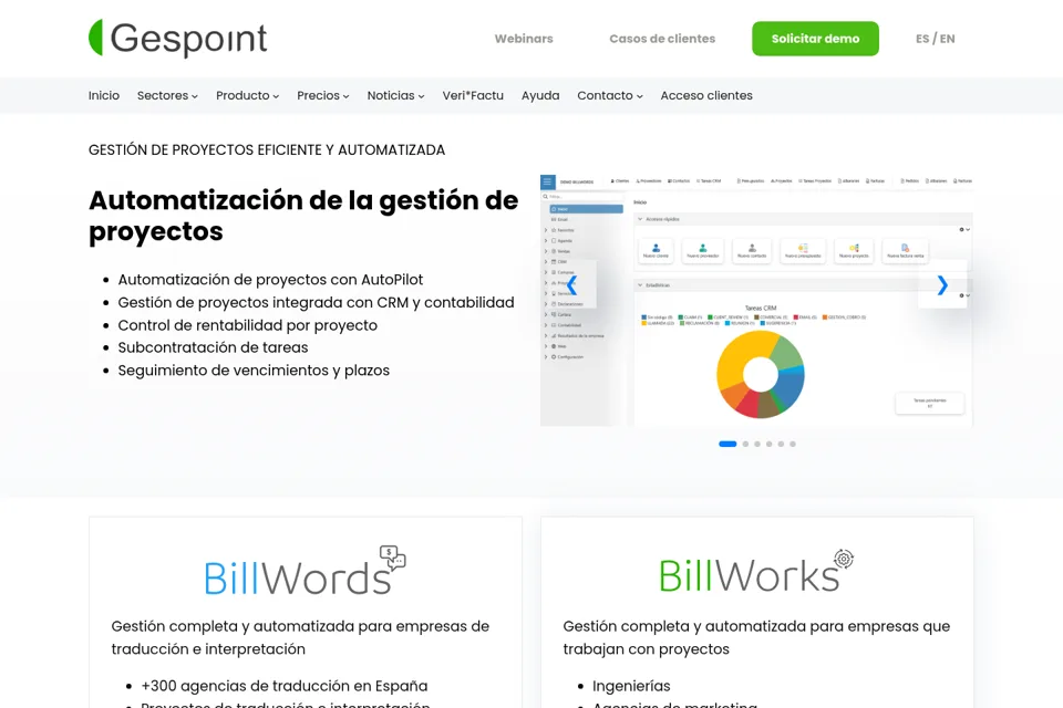 Aperçu de la landing page