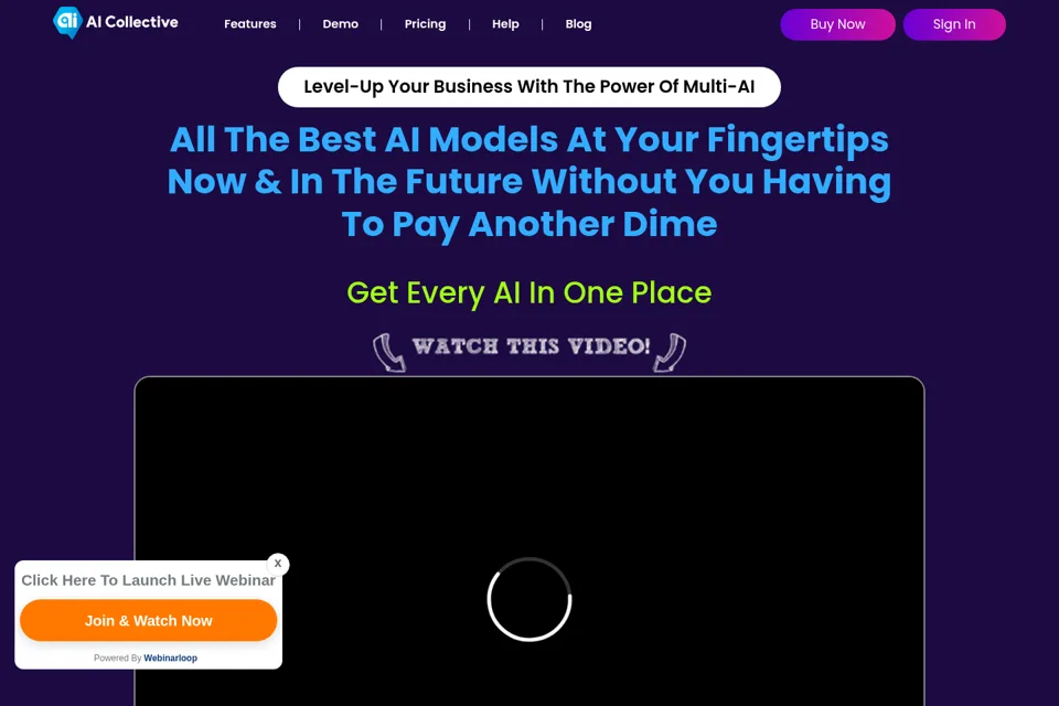 Aperçu de la landing page