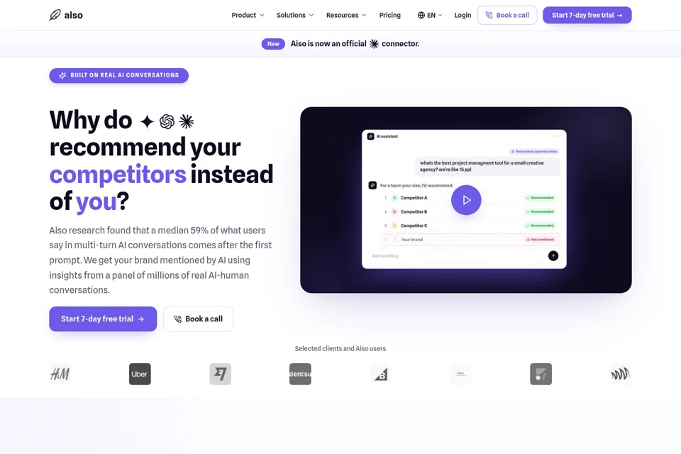 Aperçu de la landing page
