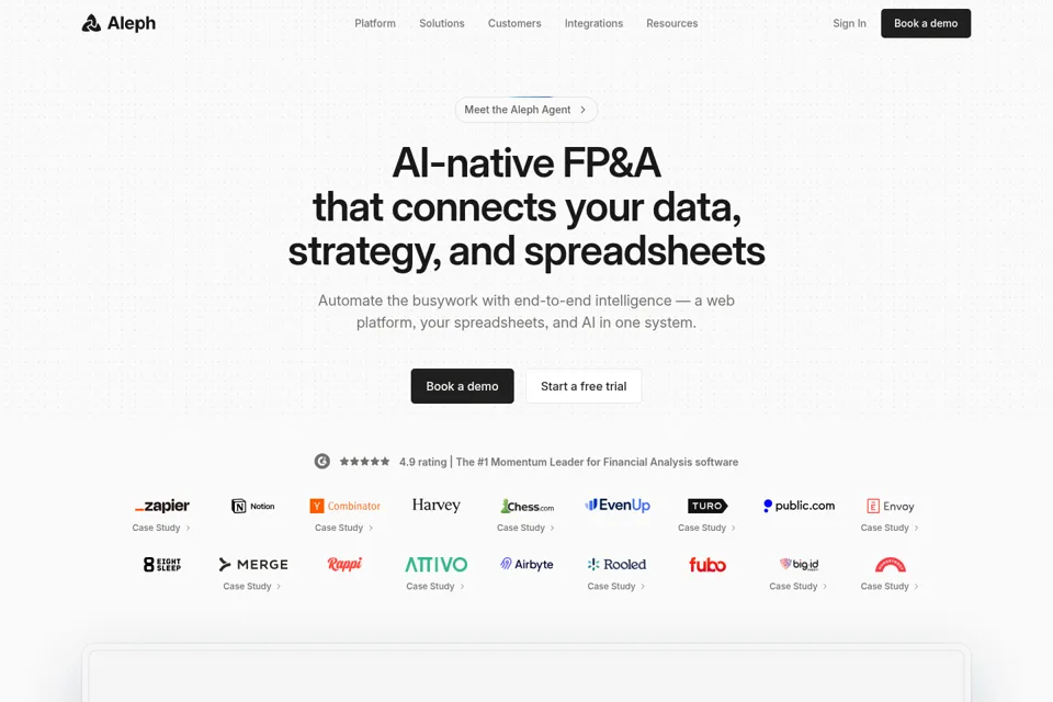 Aperçu de la landing page