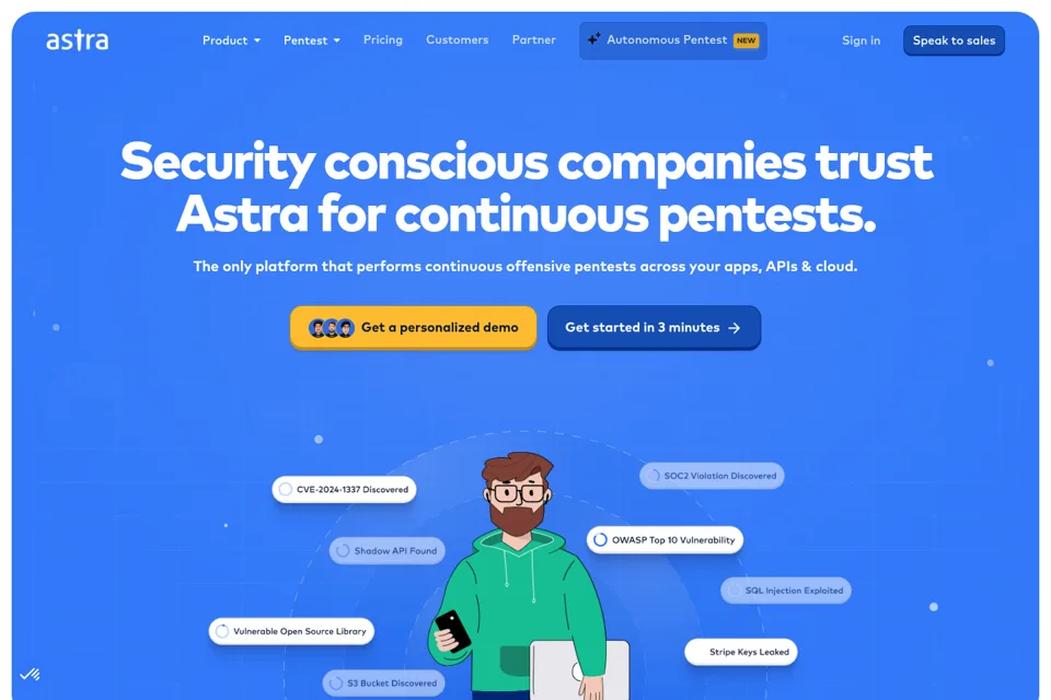 Aperçu de la landing page