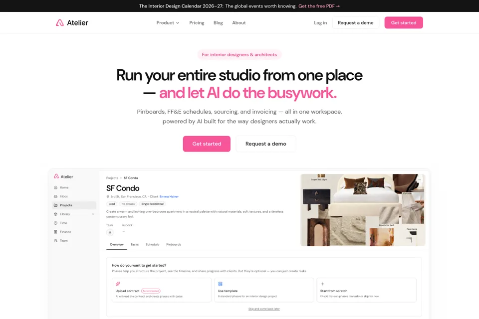 Aperçu de la landing page