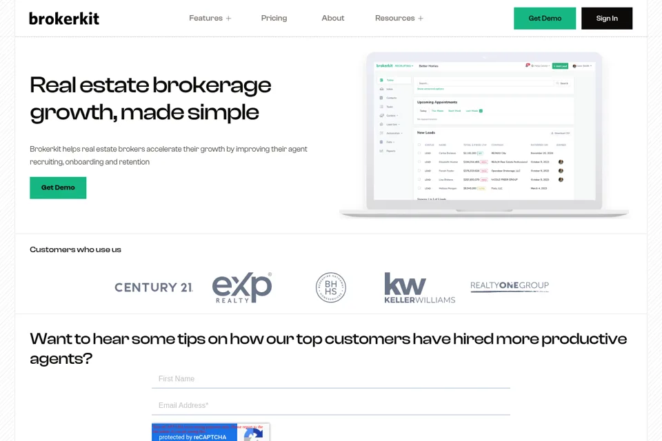 Landing page preview