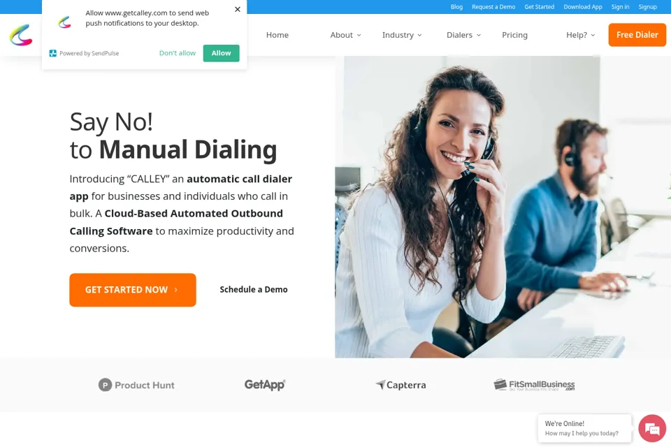 Aperçu de la landing page