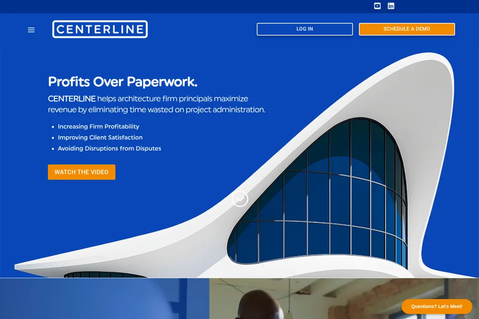 Aperçu de la landing page