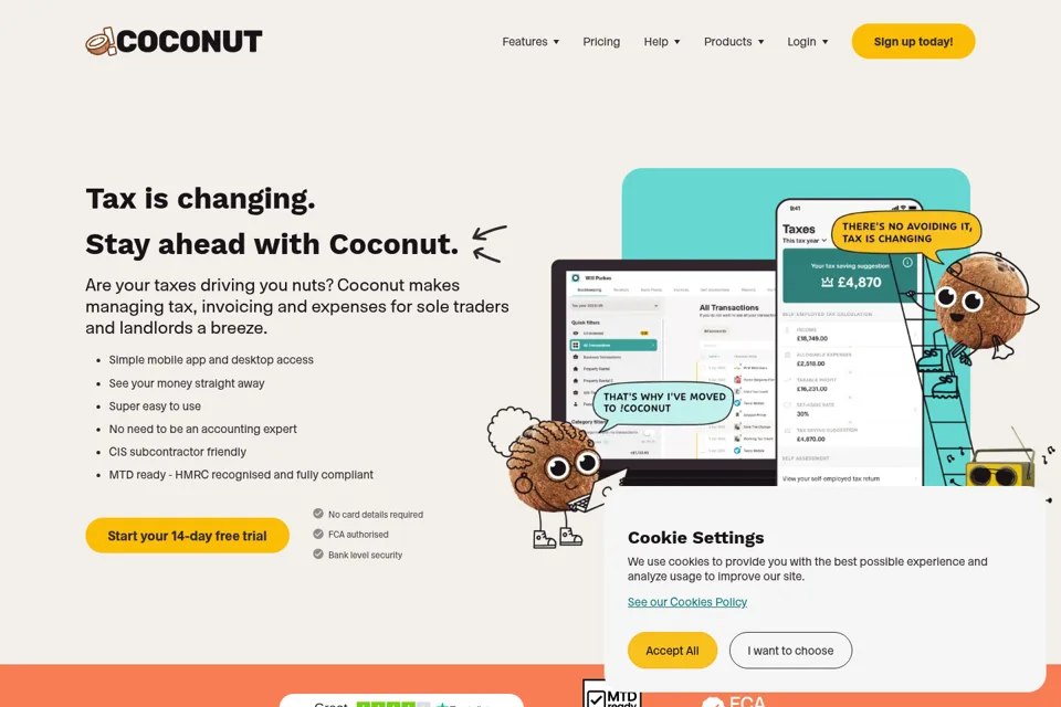 Aperçu de la landing page