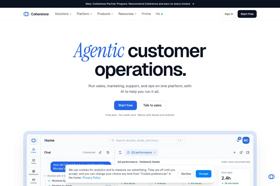 Landing page preview