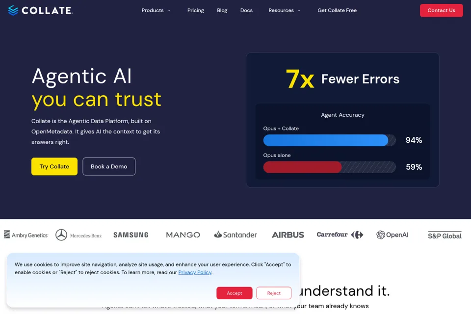 Aperçu de la landing page