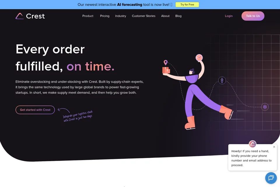Aperçu de la landing page