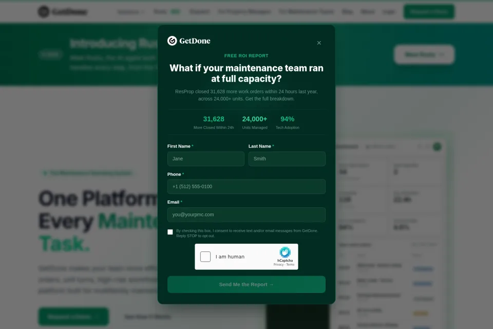 Landing page preview