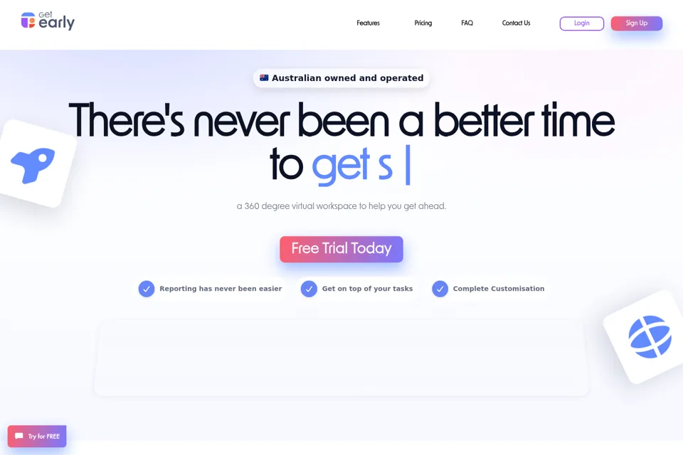 Aperçu de la landing page