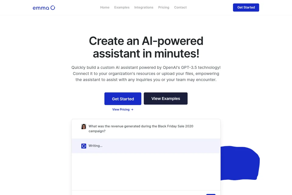 Aperçu de la landing page