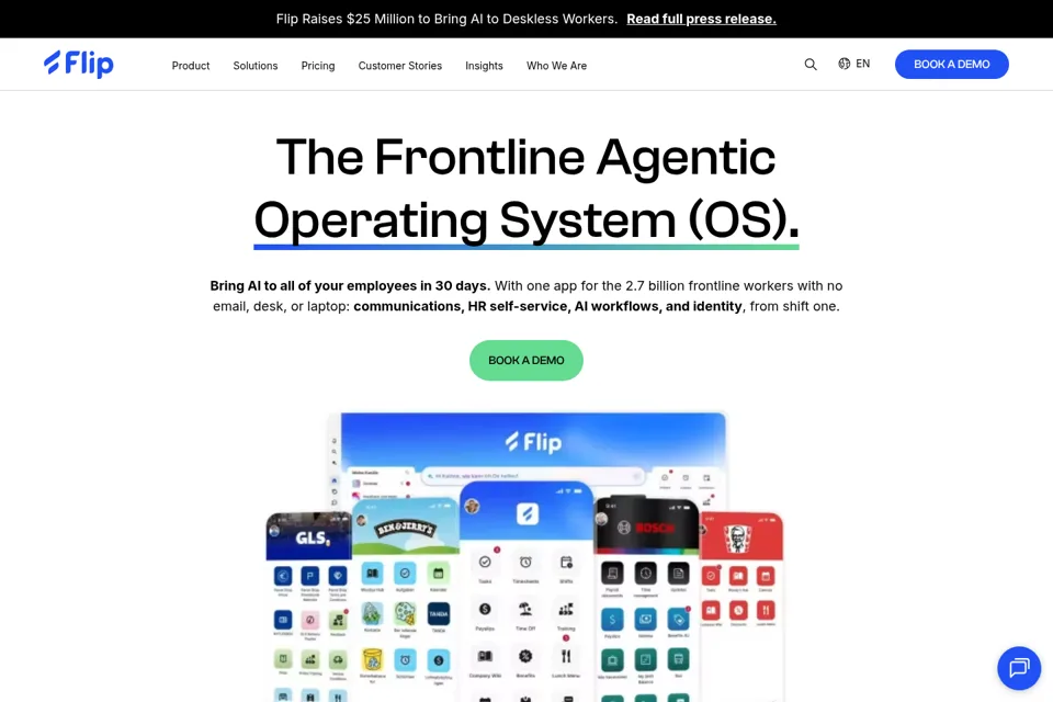 Aperçu de la landing page