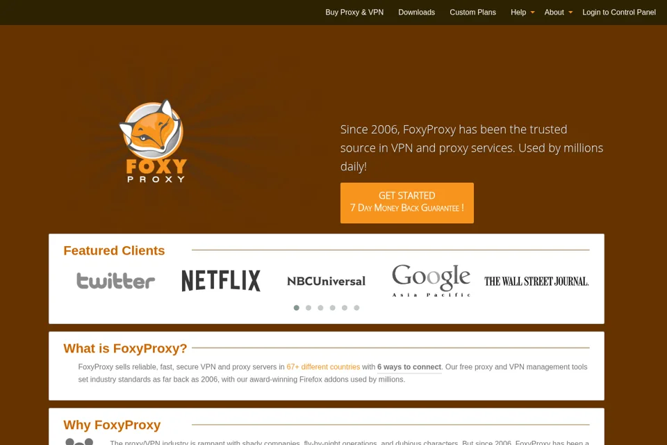 Aperçu de la landing page