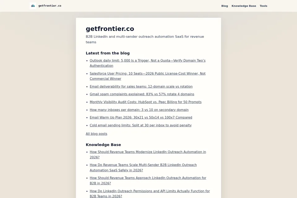 Aperçu de la landing page