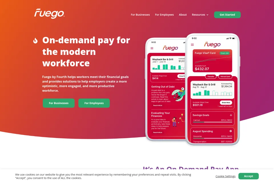 Aperçu de la landing page