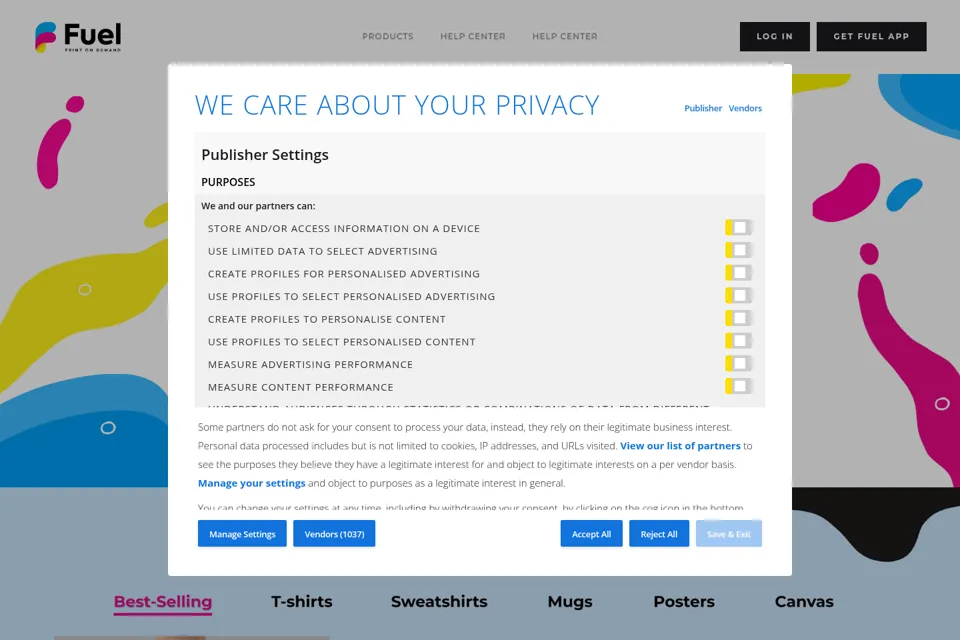 Landing page preview