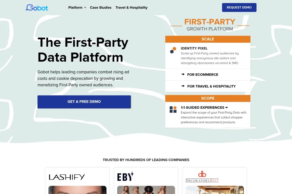 Aperçu de la landing page