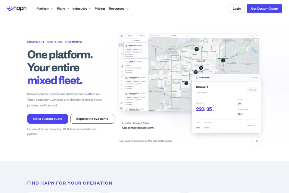 Aperçu de la landing page