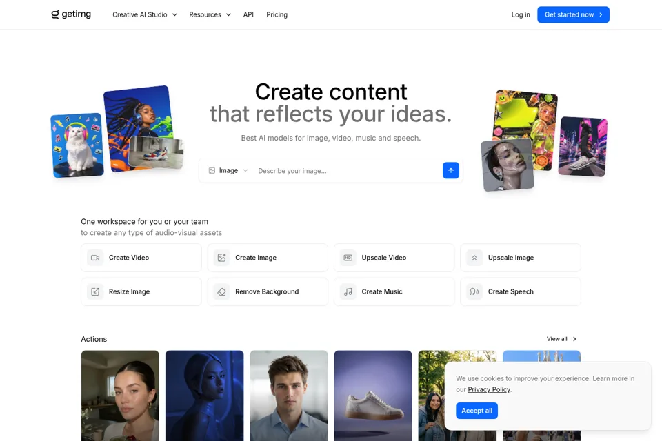 Aperçu de la landing page