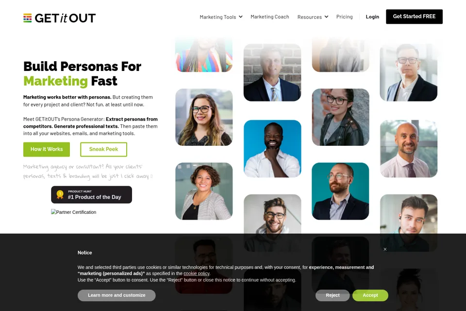 Landing page preview