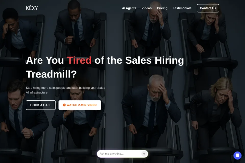 Aperçu de la landing page