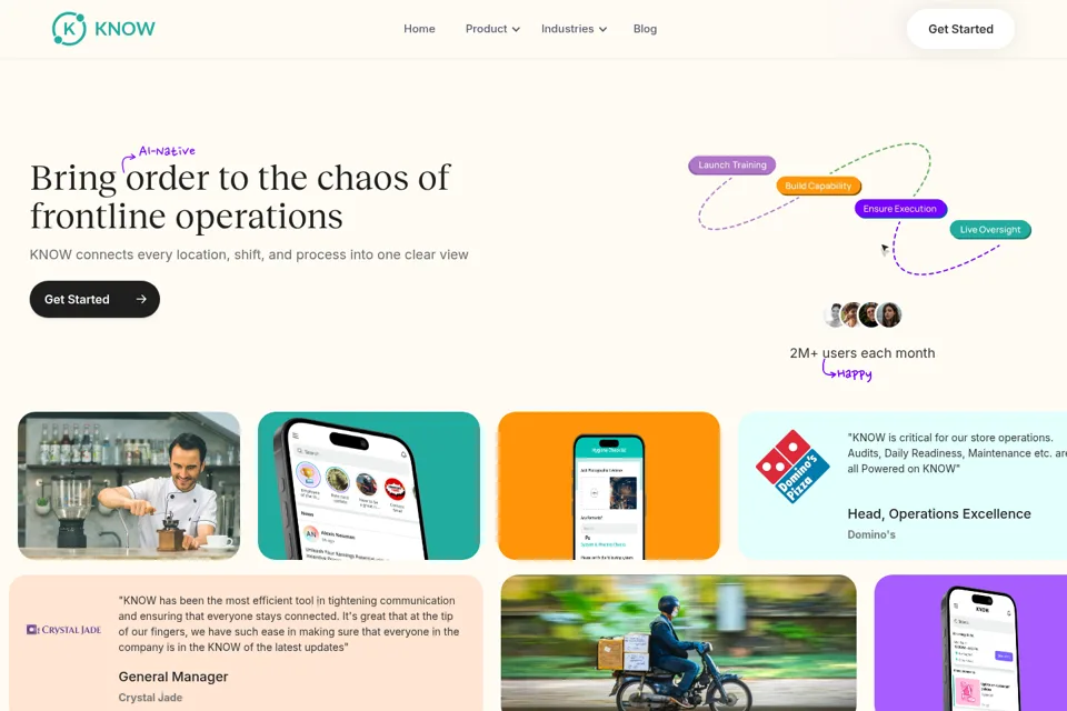 Aperçu de la landing page
