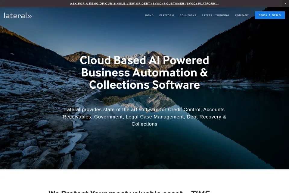 Aperçu de la landing page