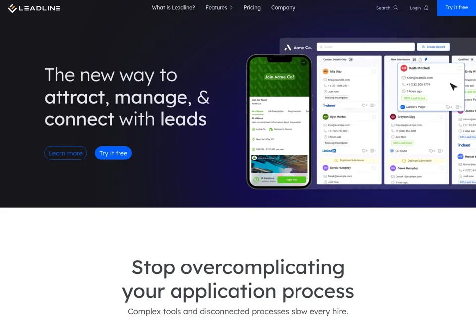 Landing page preview