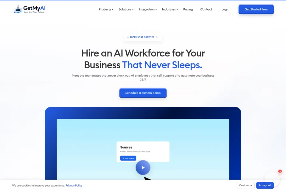 Aperçu de la landing page