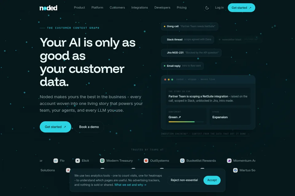Aperçu de la landing page